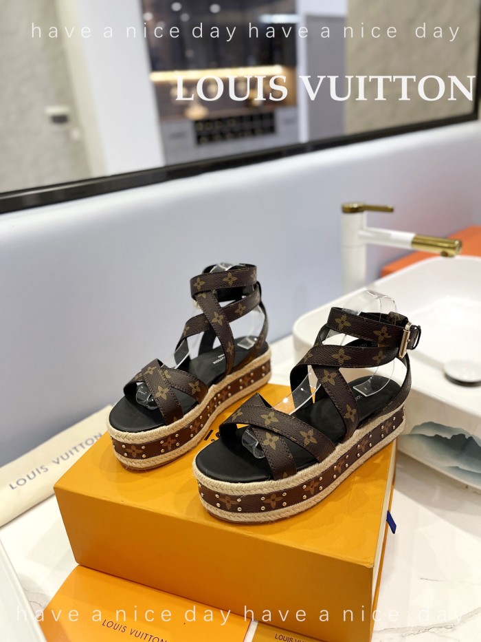 Louis Vuitton Womens Shoes Sandals Boundary Platform Sandals 1A63U5 with Original Box whatsapp 【+1-3239614486】