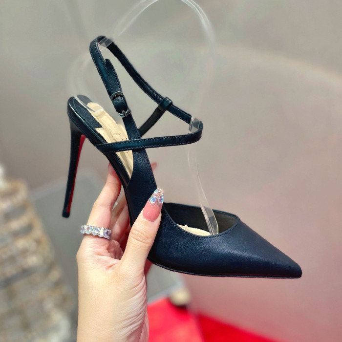 Christian Louboutin Womens Shoes Follies Strass High Heels Shoes Pumps 10cm Whatsapp【+1-3239614486】