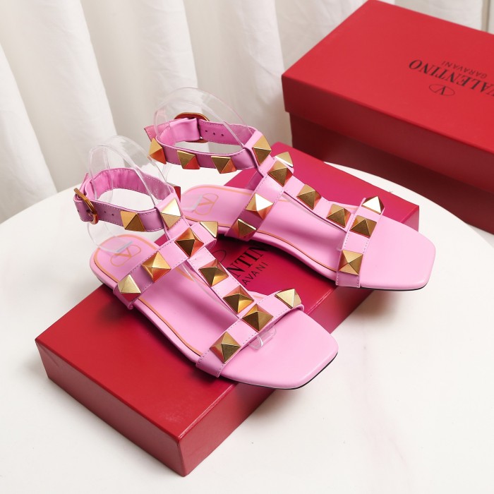 Valentino Women Shoes Mule Sandals Pointed Toe Slippers ROMAN STUD SLIDE SANDAL IN QUILTED NAPPA with Original Box Whatsapp【+1-3239614486】