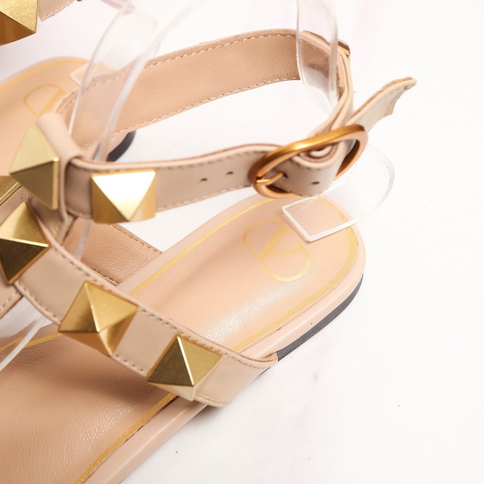 Valentino Women Shoes Mule Sandals Pointed Toe Slippers ROMAN STUD SLIDE SANDAL IN QUILTED NAPPA with Original Box Whatsapp【+1-3239614486】