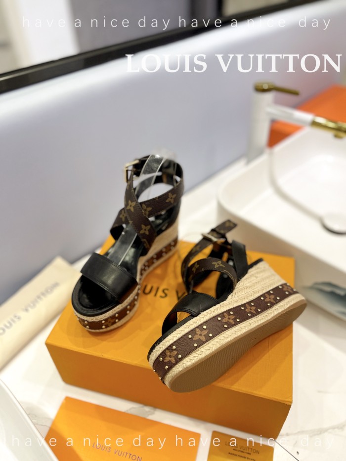 Louis Vuitton Womens Shoes Sandals 9cm Heel and 6cm Platform Boundary Platform Sandals 1A8N9L with Original Box whatsapp 【+1-3239614486】