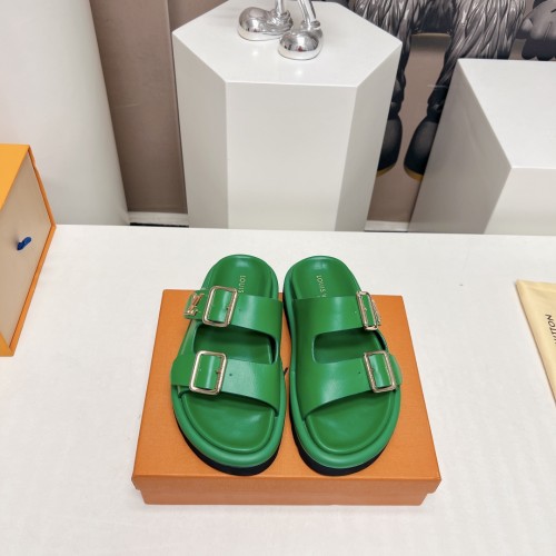 Louis Vuitton Womens Mens Shoes Sandals Slippers Luxury Brand LV Flat Comfort Mule with Original Box Whatsapp 【+1-3239614486】
