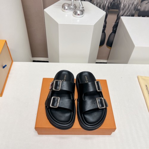Louis Vuitton Womens Mens Shoes Sandals Slippers Luxury Brand LV Flat Comfort Mule with Original Box Whatsapp 【+1-3239614486】
