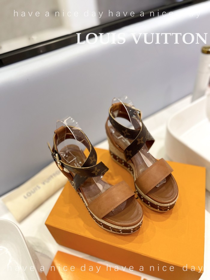 Louis Vuitton Womens Shoes Sandals 9cm Heel and 6cm Platform Boundary Platform Sandals 1A8N9L with Original Box whatsapp 【+1-3239614486】
