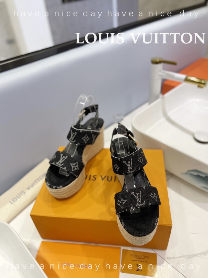 Louis Vuitton Womens Shoes Sandals 9cm Heel and 6cm Platform Boundary Platform Sandals 1A8N9L with Original Box whatsapp 【+1-3239614486】