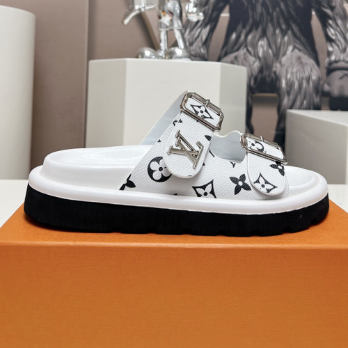 Louis Vuitton Womens Mens Shoes Sandals Slippers Luxury Brand LV Flat Comfort Mule with Original Box Whatsapp 【+1-3239614486】