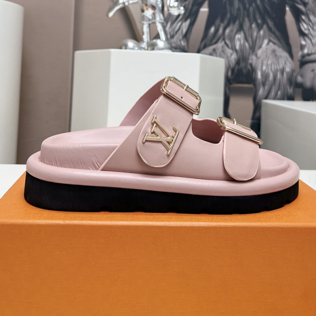 Louis Vuitton Womens Mens Shoes Sandals Slippers Luxury Brand LV Flat Comfort Mule with Original Box Whatsapp 【+1-3239614486】