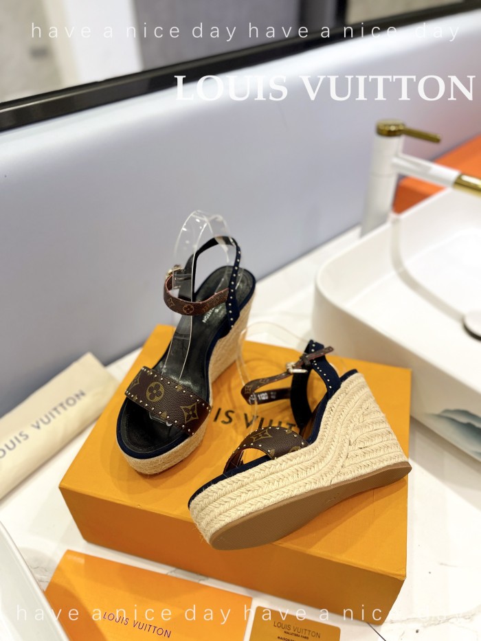 Louis Vuitton Womens Shoes Sandals 9cm Heel and 6cm Platform Boundary Platform Sandals 1A8N9L with Original Box whatsapp 【+1-3239614486】