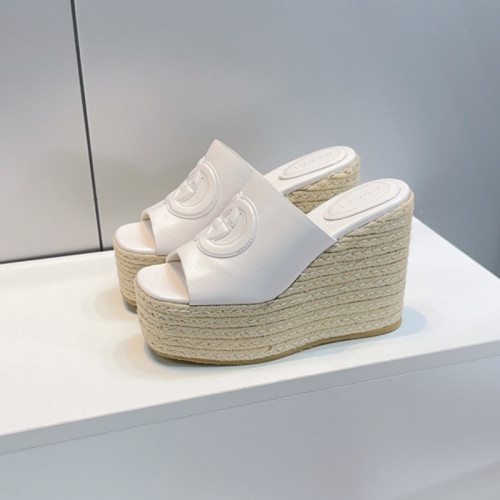 Gucci Womens Shoes Double G Espadrilles Luxury Brand WOMEN'S INTERLOCKING G SANDAL 11cm Heel With Original Box Whatsapp【+1-3239614486】