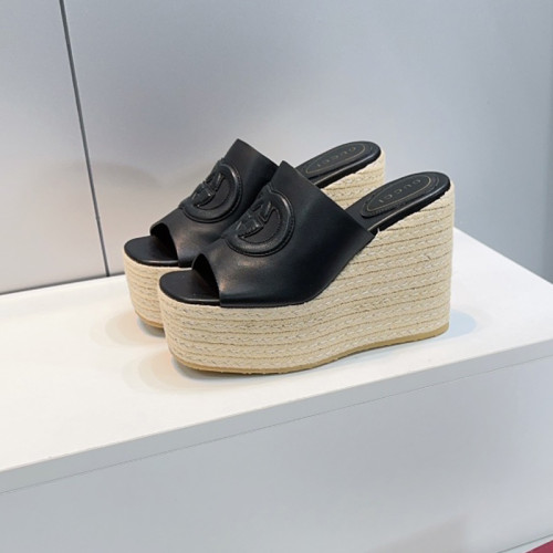 Gucci Womens Shoes Double G Espadrilles Luxury Brand WOMEN'S INTERLOCKING G SANDAL 11cm Heel With Original Box Whatsapp【+1-3239614486】