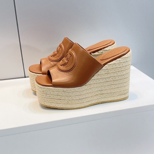 Gucci Womens Shoes Double G Espadrilles Luxury Brand WOMEN'S INTERLOCKING G SANDAL 11cm Heel With Original Box Whatsapp【+1-3239614486】