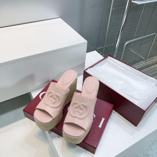 Gucci Womens Shoes Double G Espadrilles Luxury Brand WOMEN'S INTERLOCKING G SANDAL 11cm Heel With Original Box Whatsapp【+1-3239614486】