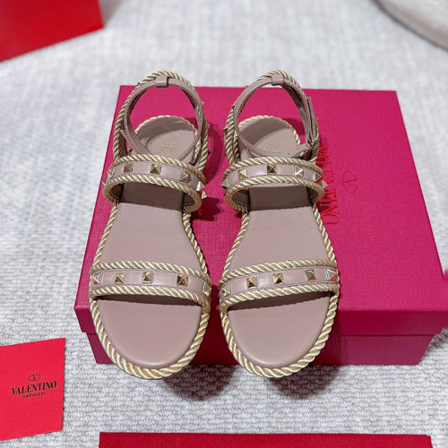 Valentino Women Shoes Mule Sandals Slippers Leather Rockstud Slides with Original Box Whatsapp【+1-3239614486】