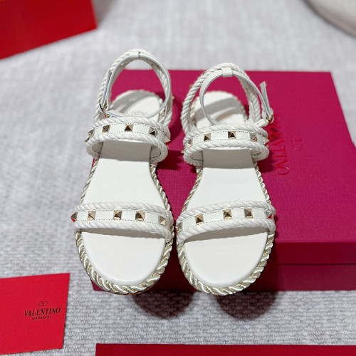Valentino Women Shoes Mule Sandals Slippers Leather Rockstud Slides with Original Box Whatsapp【+1-3239614486】