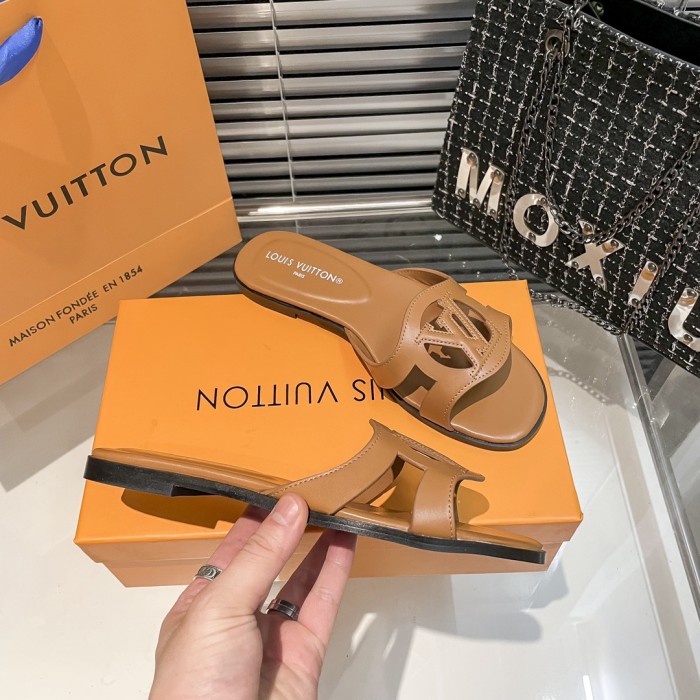Louis Vuitton Womens Shoes Sandals Slippers Luxury Brand 1AGYLP LV Isola Flat Mule with Original Box Whatsapp 【+1-3239614486】