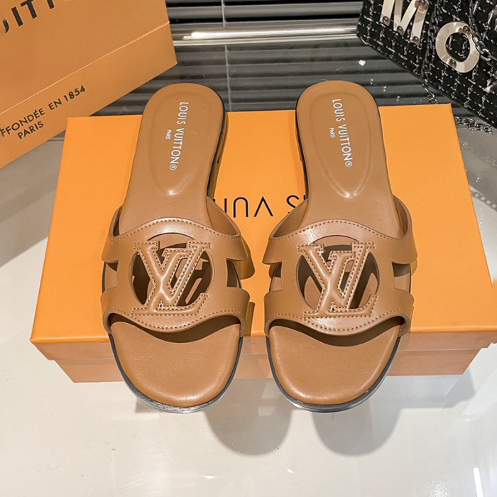Louis Vuitton Womens Shoes Sandals Slippers Luxury Brand 1AGYLP LV Isola Flat Mule with Original Box Whatsapp 【+1-3239614486】