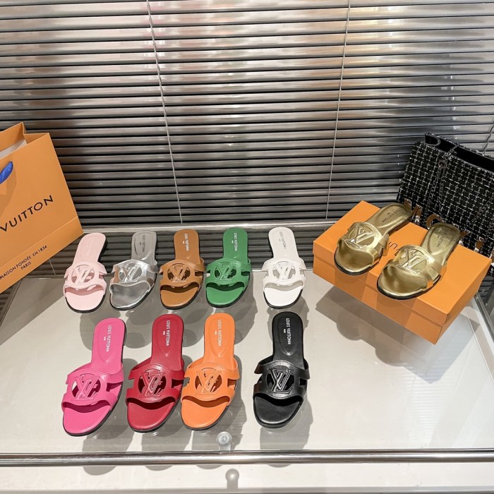 Louis Vuitton Womens Shoes Sandals Slippers Luxury Brand 1AGYLP LV Isola Flat Mule with Original Box Whatsapp 【+1-3239614486】