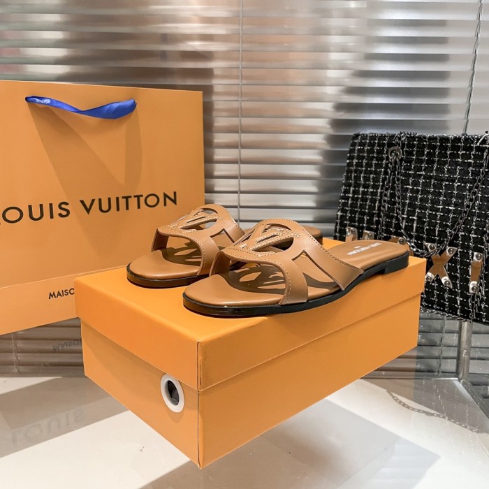 Louis Vuitton Womens Shoes Sandals Slippers Luxury Brand 1AGYLP LV Isola Flat Mule with Original Box Whatsapp 【+1-3239614486】