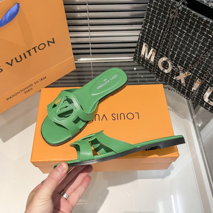Louis Vuitton Womens Shoes Sandals Slippers Luxury Brand 1AGYLP LV Isola Flat Mule with Original Box Whatsapp 【+1-3239614486】