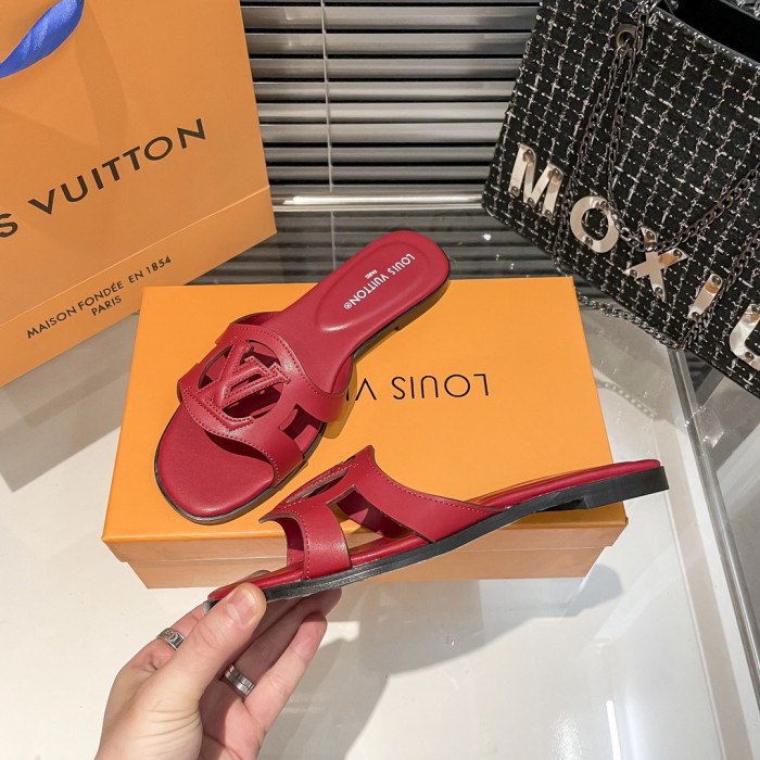 Louis Vuitton Womens Shoes Sandals Slippers Luxury Brand 1AGYLP LV Isola Flat Mule with Original Box Whatsapp 【+1-3239614486】