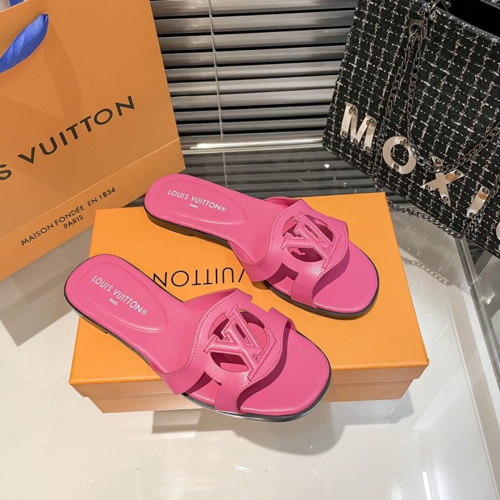 Louis Vuitton Womens Shoes Sandals Slippers Luxury Brand 1AGYLP LV Isola Flat Mule with Original Box Whatsapp 【+1-3239614486】