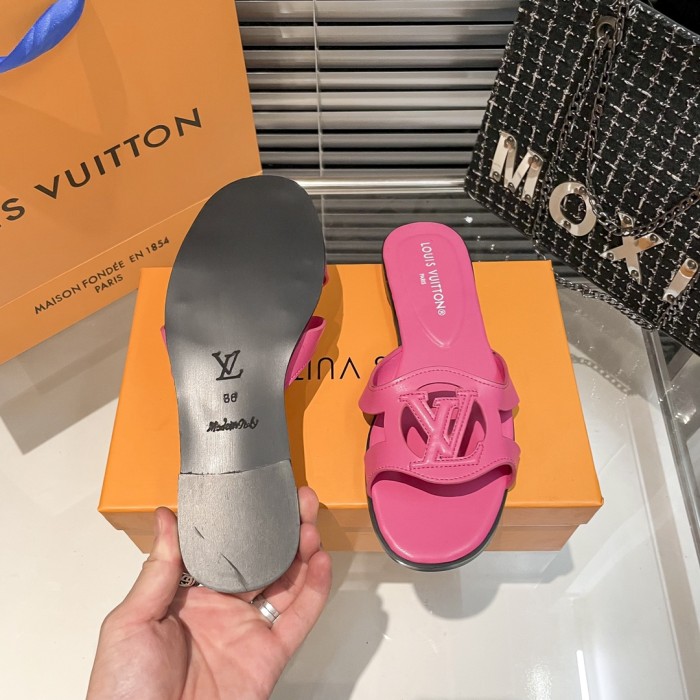 Louis Vuitton Womens Shoes Sandals Slippers Luxury Brand 1AGYLP LV Isola Flat Mule with Original Box Whatsapp 【+1-3239614486】