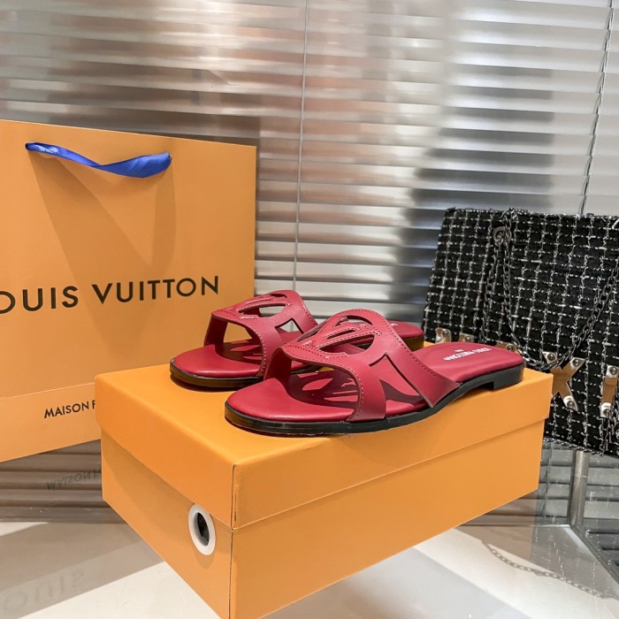 Louis Vuitton Womens Shoes Sandals Slippers Luxury Brand 1AGYLP LV Isola Flat Mule with Original Box Whatsapp 【+1-3239614486】