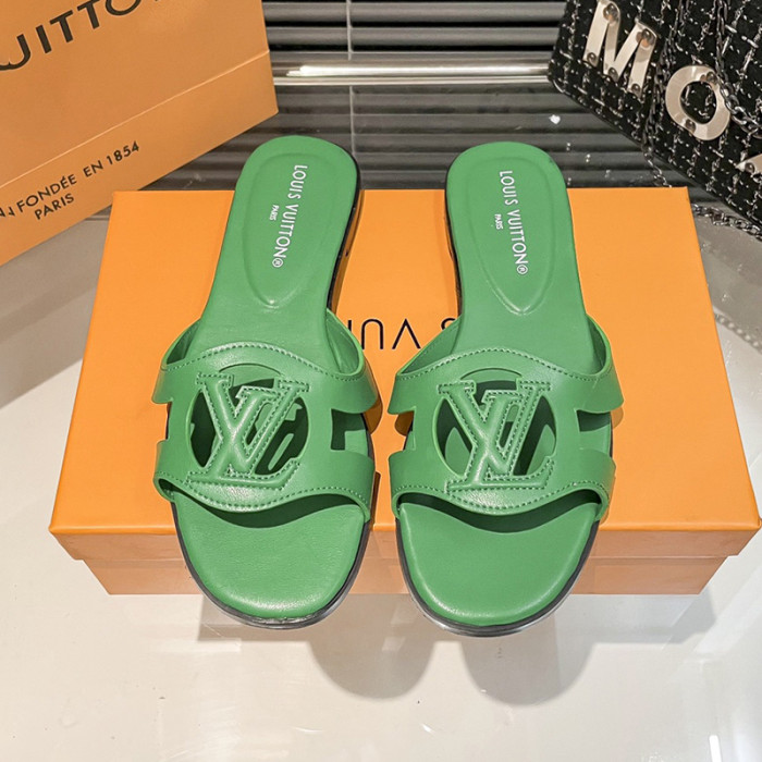 Louis Vuitton Womens Shoes Sandals Slippers Luxury Brand 1AGYLP LV Isola Flat Mule with Original Box Whatsapp 【+1-3239614486】