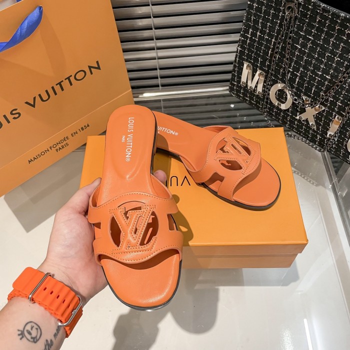 Louis Vuitton Womens Shoes Sandals Slippers Luxury Brand 1AGYLP LV Isola Flat Mule with Original Box Whatsapp 【+1-3239614486】