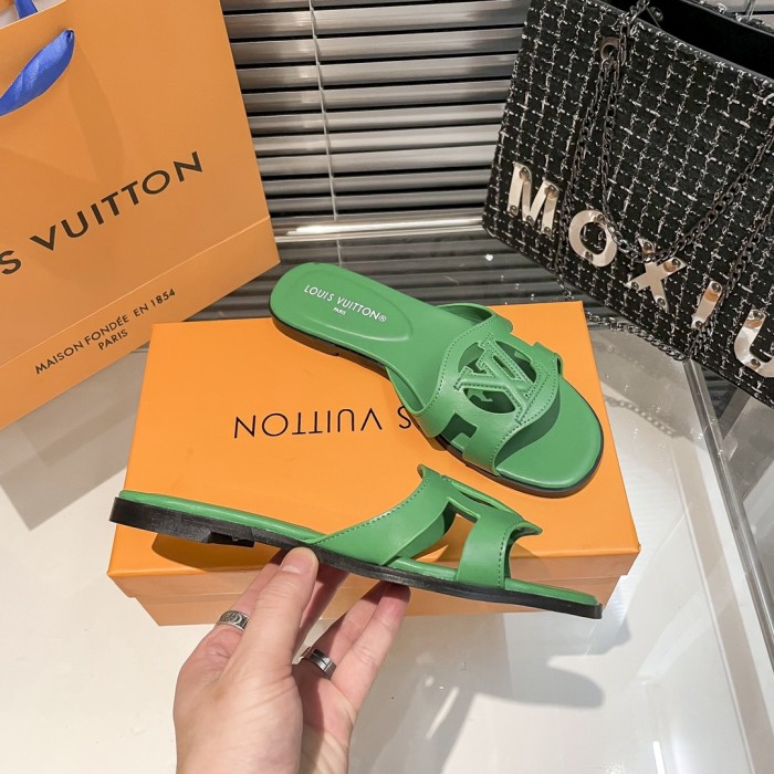 Louis Vuitton Womens Shoes Sandals Slippers Luxury Brand 1AGYLP LV Isola Flat Mule with Original Box Whatsapp 【+1-3239614486】