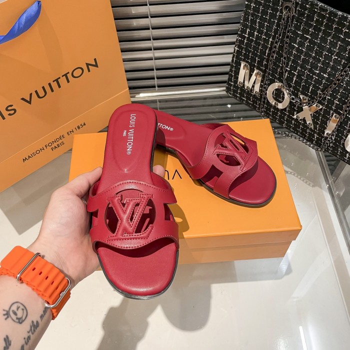 Louis Vuitton Womens Shoes Sandals Slippers Luxury Brand 1AGYLP LV Isola Flat Mule with Original Box Whatsapp 【+1-3239614486】