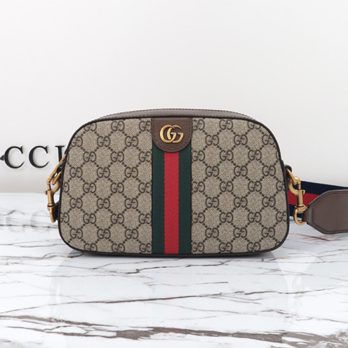 Gucci Womens Mens Unisex Bags Shoulder Messenger Bag Luxury Brand Ophidia small crossbody bag in beige and ebony Supreme with Original Box 752591 FACFW 8920