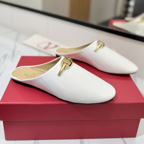 Valentino Garavani Women Fashion Shoes Sandals Slippers Luxury Brand Vlogo Signature Calfskin with Original Box Flat Heel Whatsapp【+1-3239614486】