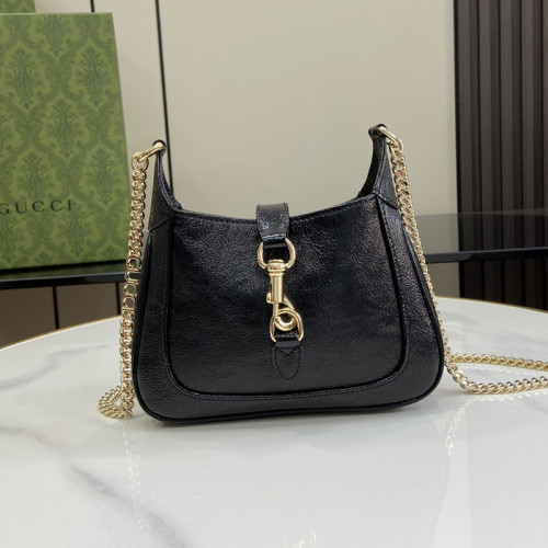 Gucci Womens Bags Shoulder Bag Design Luxury Brand Gucci Jackie Notte mini bag in leather 782889 0P50G 9540 with Original Box whatsapp 【+1-3239614486】