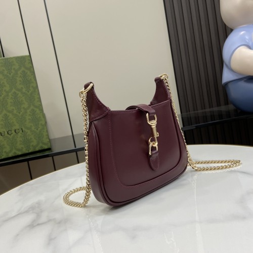 Gucci Womens Bags Shoulder Bag Design Luxury Brand Gucci Jackie Notte mini bag in leather 782889 0P50G 9540 with Original Box whatsapp 【+1-3239614486】
