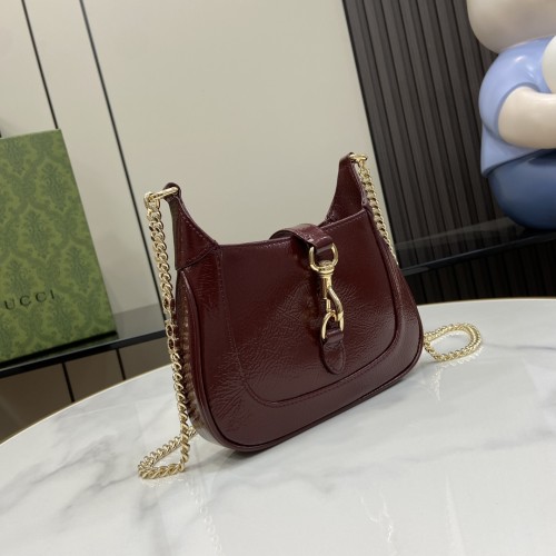 Gucci Womens Bags Shoulder Bag Design Luxury Brand Gucci Jackie Notte mini bag in leather 782889 0P50G 9540 with Original Box whatsapp 【+1-3239614486】