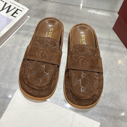 Gucci Womens Shoes Slippers Luxury Brand Fashion WOMEN'S MULE WITH DOUBLE G 817468 AADWB 2256 with Original Box whatsapp【+1-3239614486】