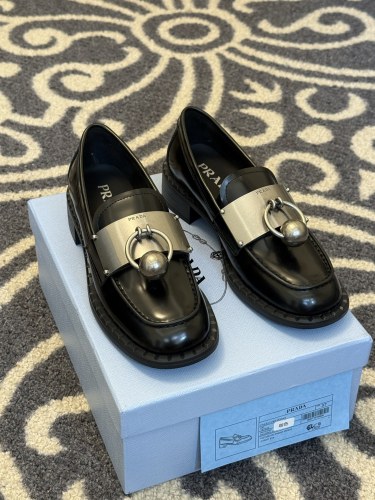 Prada Womens Shoes Casual Luxury Brand Fashion Loafers for Women with Original Box Whatsapp【+1-3239614486】
