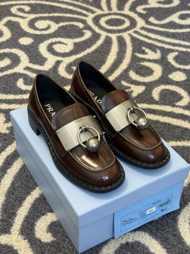 Prada Womens Shoes Casual Luxury Brand Fashion Loafers for Women with Original Box Whatsapp【+1-3239614486】