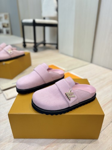 Louis Vuitton Womens Mens Unisex Shoes Sandals Slippers Luxury Brand LV Cosy Comfort Mule 1AGVOA with Original Box Whatsapp 【+1-3239614486】