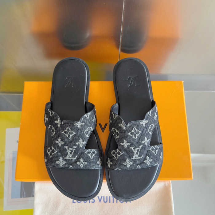 Louis Vuitton Mens Shoes Sandals Slippers Luxury Brand LV Oasis Mule 1AC69F with Original Box Whatsapp 【+1-3239614486】