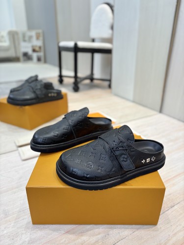 Louis Vuitton Womens Mens Unisex Shoes Sandals Slippers Luxury Brand LV Cosy Comfort Mule 1AGVOP with Original Box Whatsapp 【+1-3239614486】