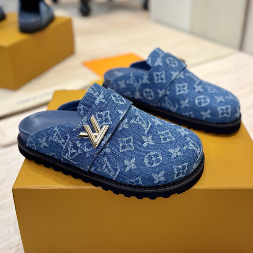 Louis Vuitton Womens Mens Unisex Shoes Sandals Slippers Luxury Brand LV Cosy Comfort Mule 1AGVOP with Original Box Whatsapp 【+1-3239614486】