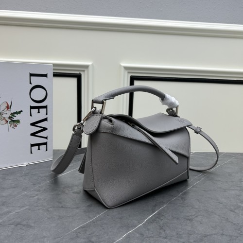Loewe Womens Bags Handbags Shoulder Bag Luxury Brand Small Puzzle Edge bag in classic calfskin Black with Original Box Whatsapp【+1-3239614486】