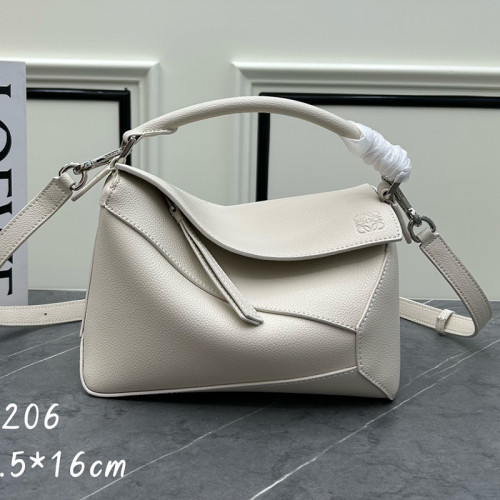 Loewe Womens Bags Handbags Shoulder Bag Luxury Brand Small Puzzle Edge bag in classic calfskin Black with Original Box Whatsapp【+1-3239614486】
