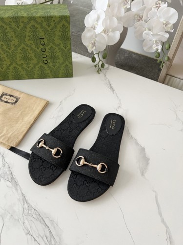 Gucci Womens Shoes Slippers Luxury Brand Fashion WOMEN'S SLIDE SANDAL WITH HORSEBIT 835828 FAB10 2543 with Original Box whatsapp【+1-3239614486】