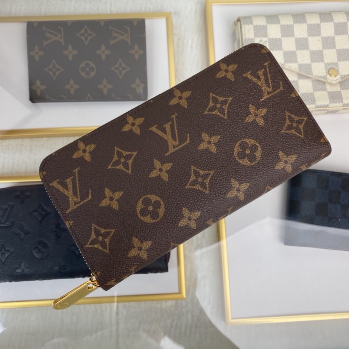 Louis Vuitton Mens Womens Wallets Purse Luxury Brand Designer M41895 Zippy Wallet Fuchsia Inside with Original Box whatsapp 【+1-3239614486】