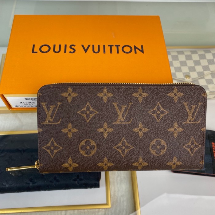 Louis Vuitton Mens Womens Wallets Purse Luxury Brand Designer M41895 Zippy Wallet Fuchsia Inside with Original Box whatsapp 【+1-3239614486】