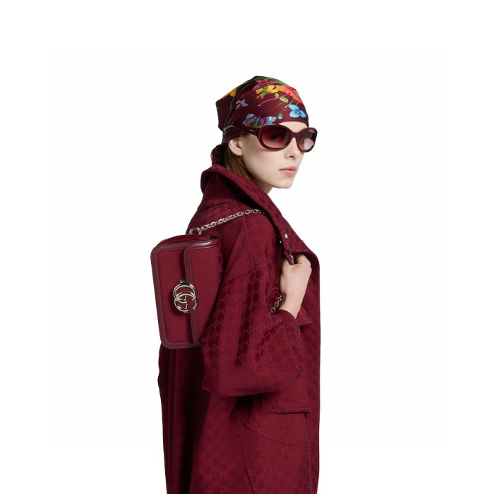 Gucci Womens Bags Shoulder Messenger Bag Luxury Brand Gucci Go small shoulder bag in Rosso Ancora red GG with Original Box 826761 FAEKL 6207