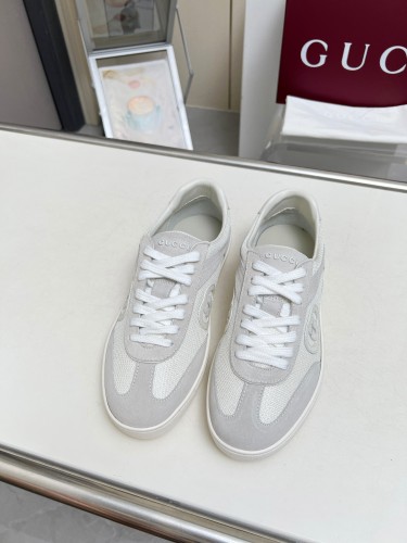 Gucci Womens Shoes Sneakers Luxury Brand Women's G75 sneaker in white suede 812656 AADM0 9110 with Original Box whatsapp 【+1-3239614486】